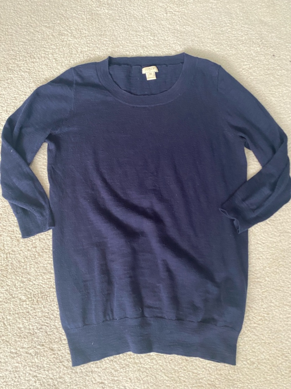 J. Crew Navy Blue Crewneck Sweater